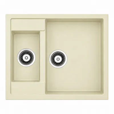 Zlewozmywak granitowy Adamant DUPLEX Ivory