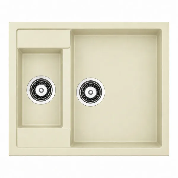Zlewozmywak granitowy Adamant DUPLEX Ivory