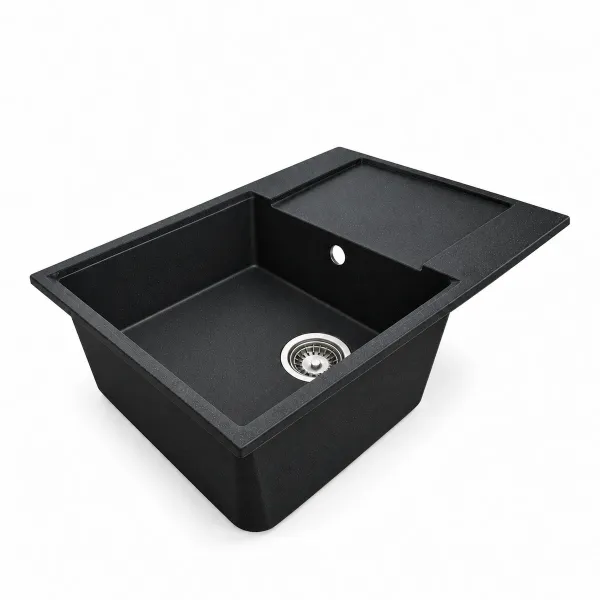 Zlewozmywak granitowy Adamant HORIZON MEDIUM Czarny