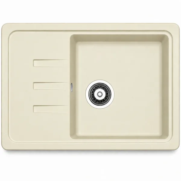 Zlewozmywak granitowy Adamant SLIM Ivory